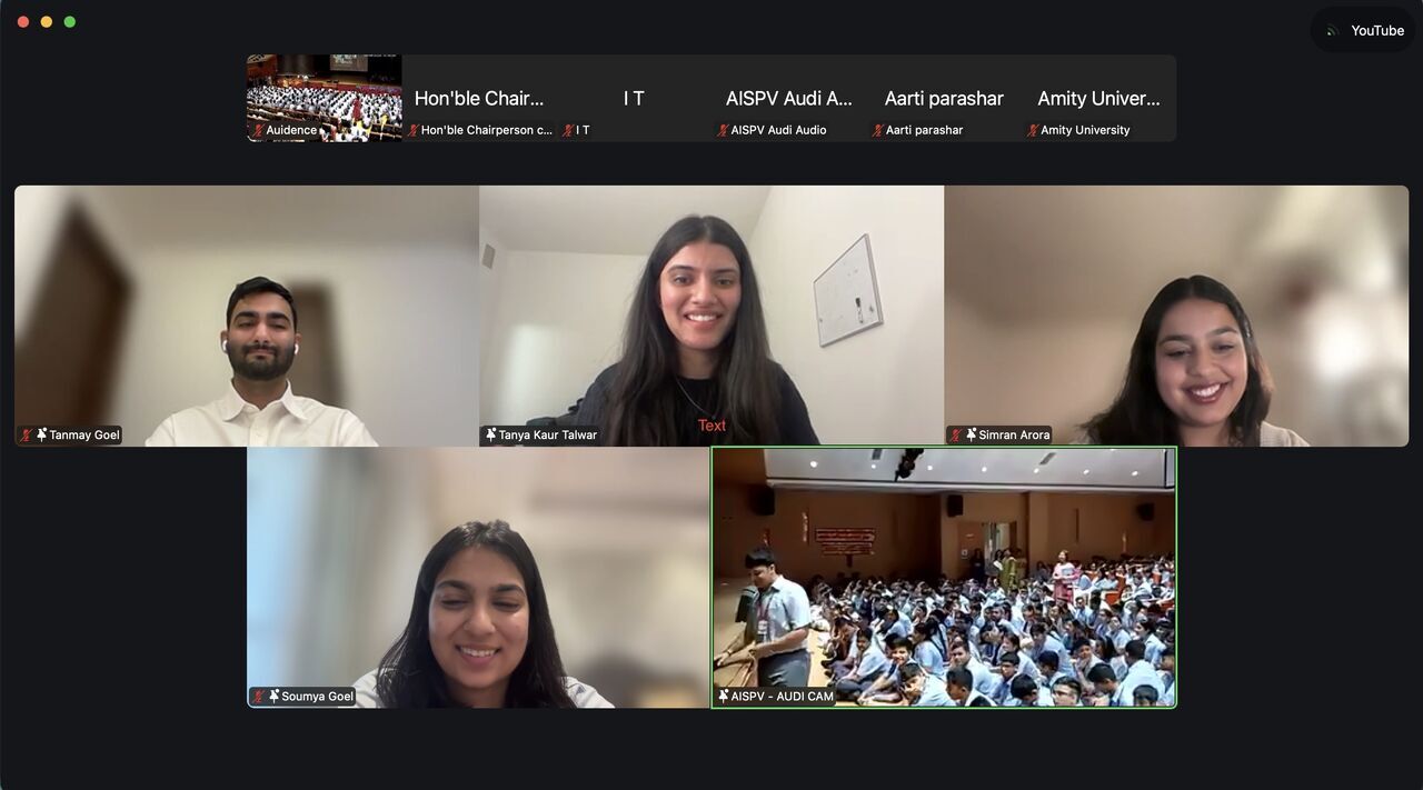 Virtual mentorship session with students of Amity International School, Pushp Vihar