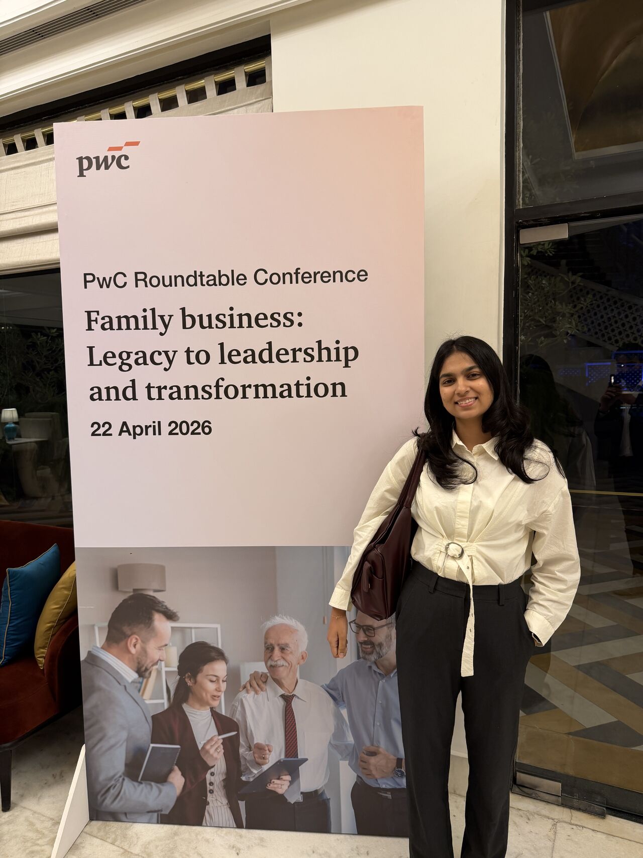 Soumya Goel at the PwC Roundtable Conference on family business, legacy to leadership and transformation