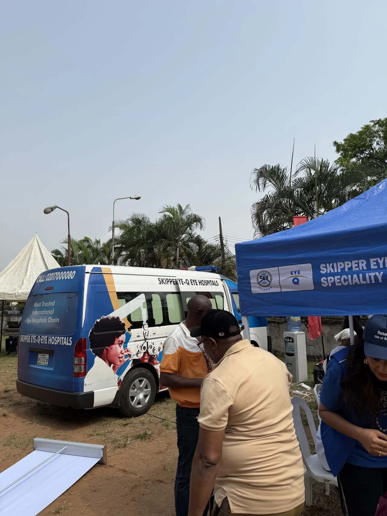 The Skipper Eye-Q mobile eye clinic at the community health camp